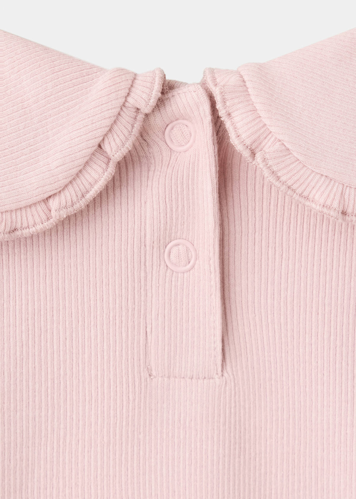 Cotton baby collar T-shirt — Pink