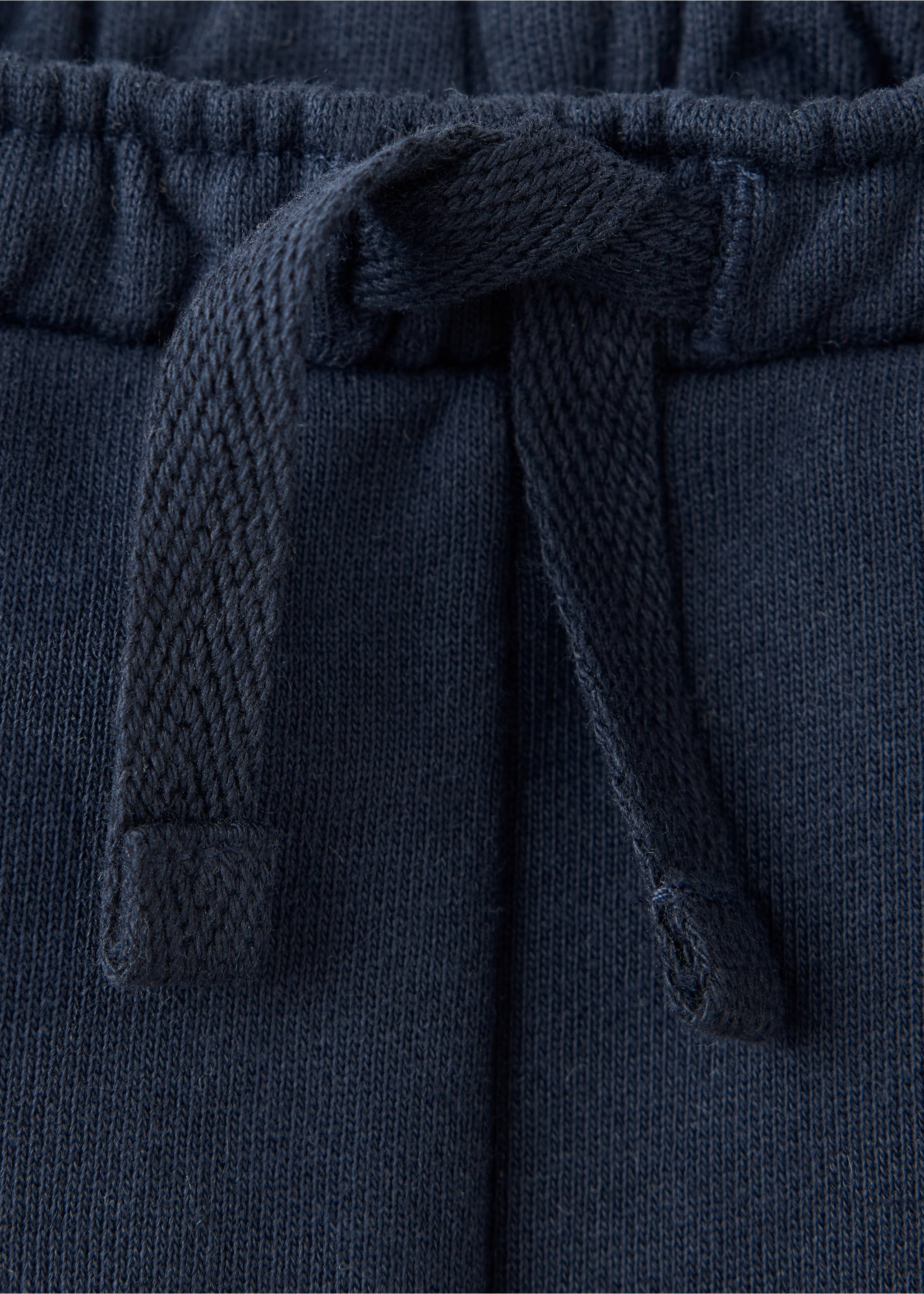 Cotton jogger-style trousers - Details of the article 8, Navy. Ref: 37004440-00.