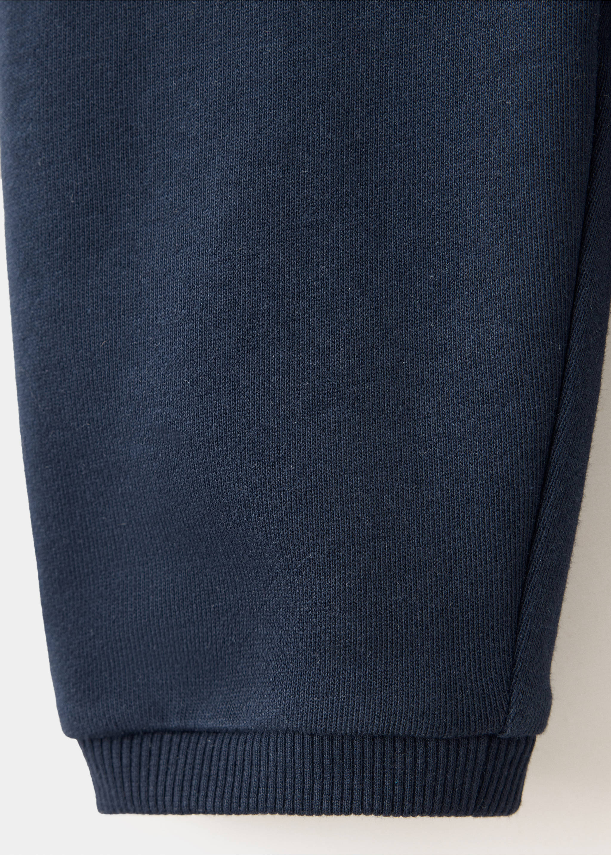 Cotton jogger-style trousers - Details of the article 0, Navy. Ref: 37004440-00.