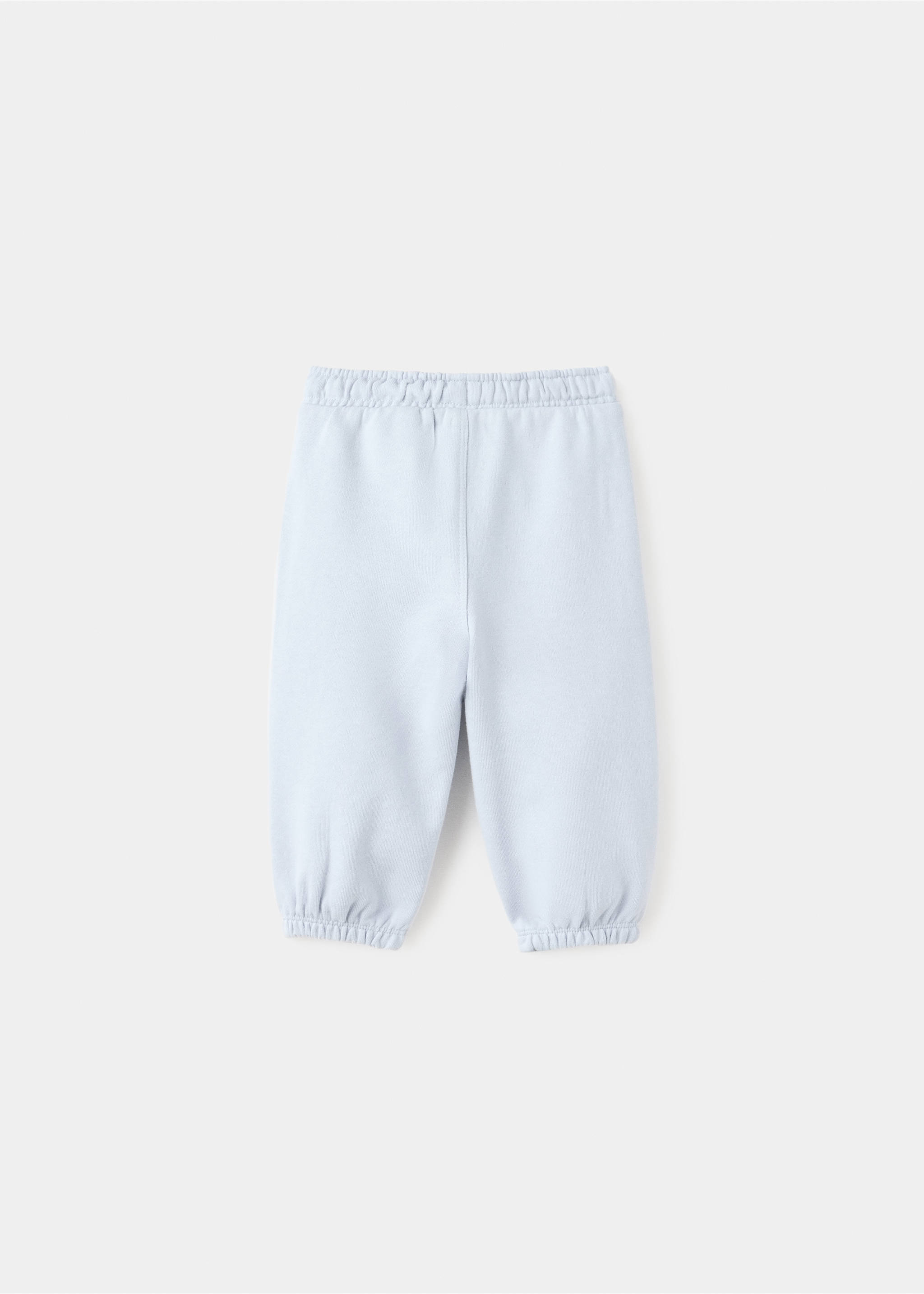 Cotton jogger-style trousers - Reverse of the article, Sky Blue. Ref: 37004441-00.