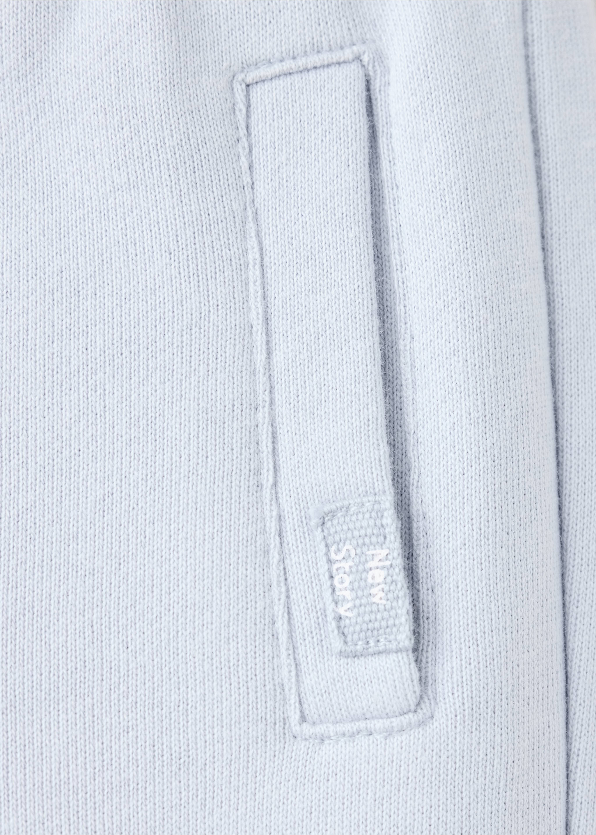 Cotton jogger-style trousers - Details of the article 8, Sky Blue. Ref: 37004441-00.