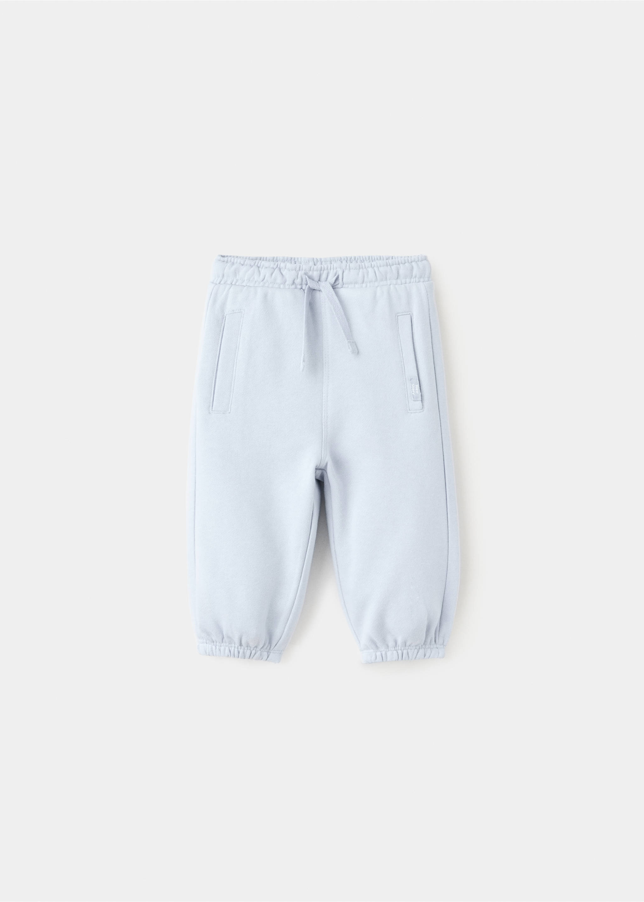 Cotton jogger-style trousers - Article without model, Sky Blue. Ref: 37004441-00.