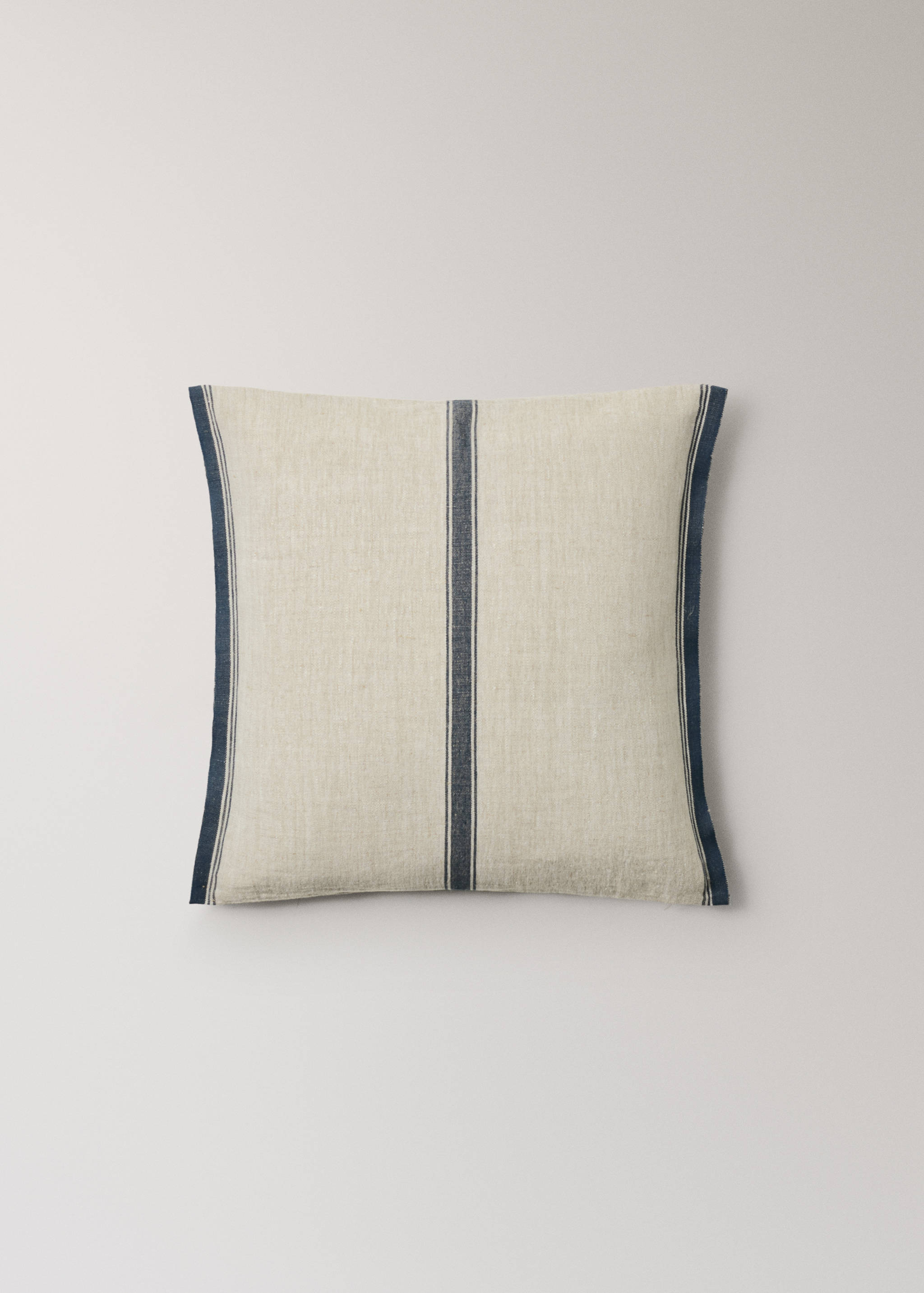 Woven stripe linen cushion cover 50x50 cm - Article without model