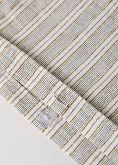 Striped linen-cotton duvet cover for 180/200 cm bed — Sand 3