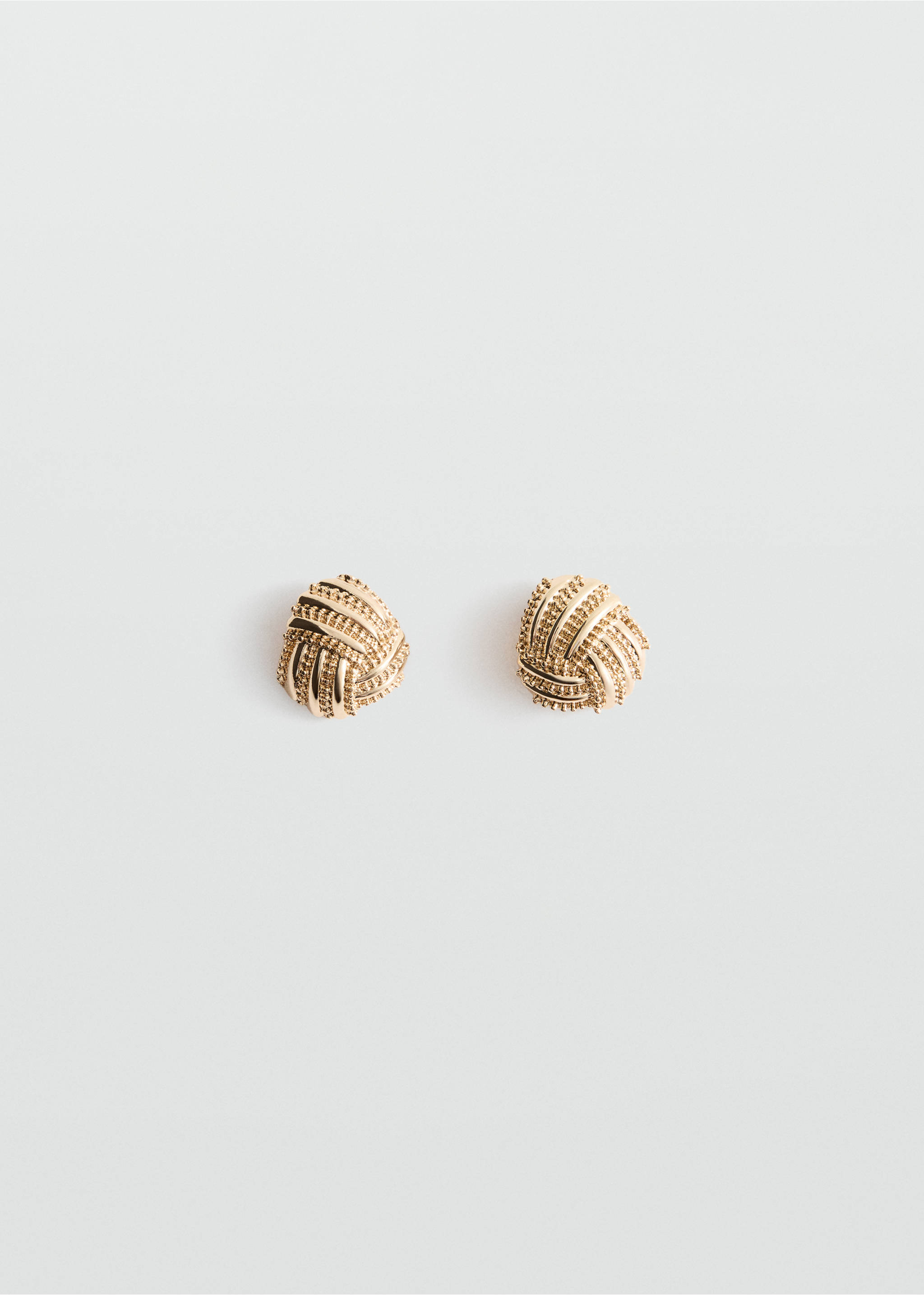 Round embossed stainless steel earrings - Article without model, Gold. Ref: 37004449-00.