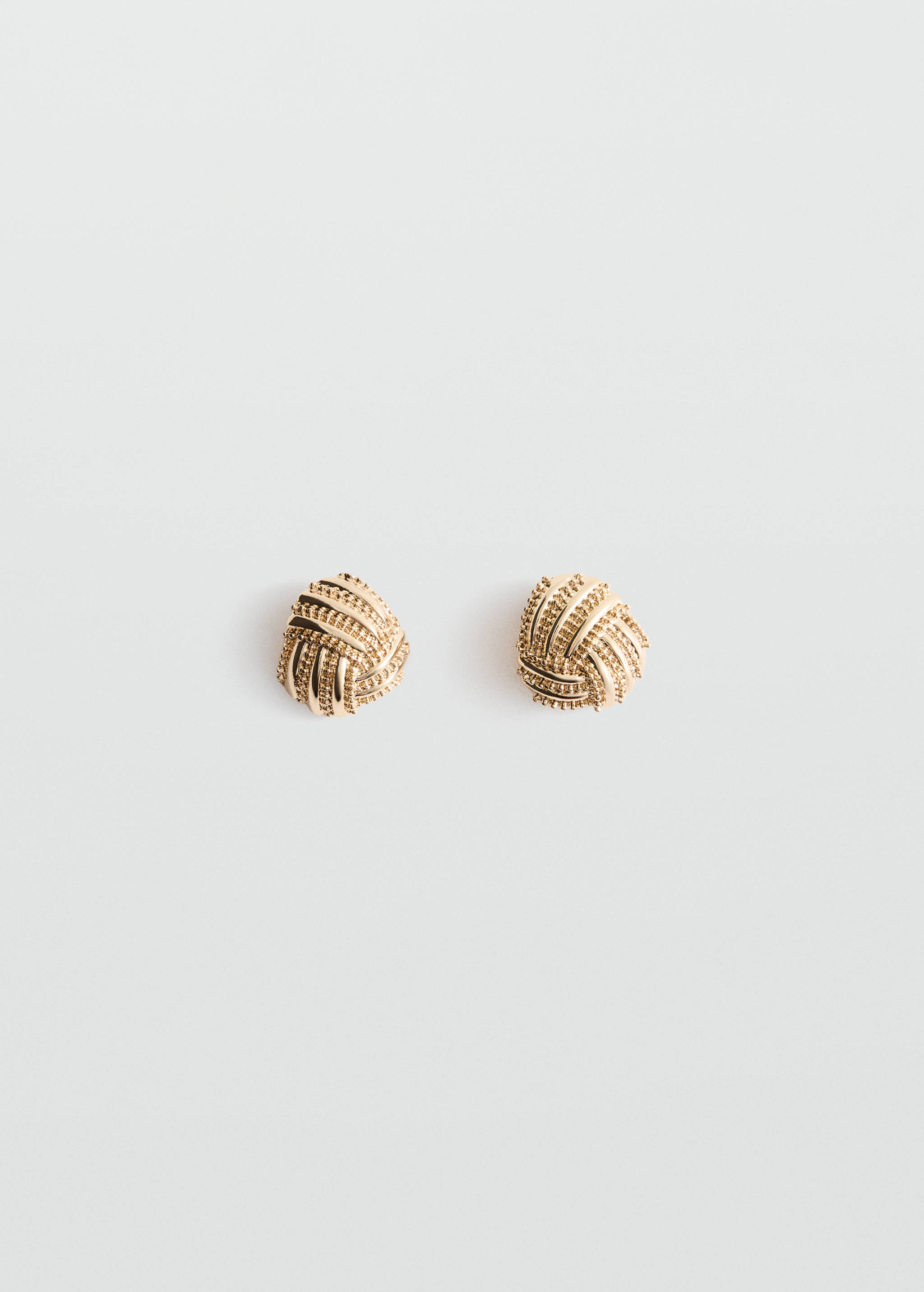 Round embossed stainless steel earrings - Article without model