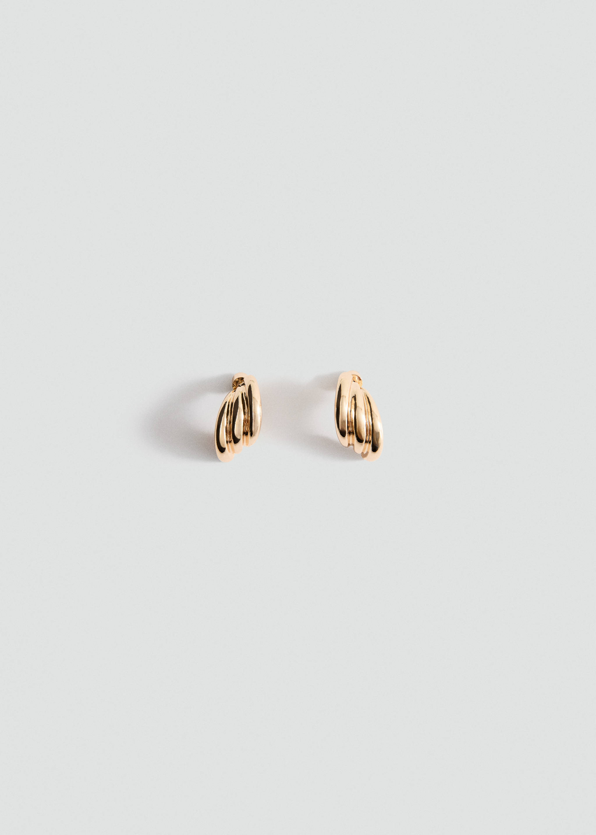 Embossed semi-hoop earrings - Article without model