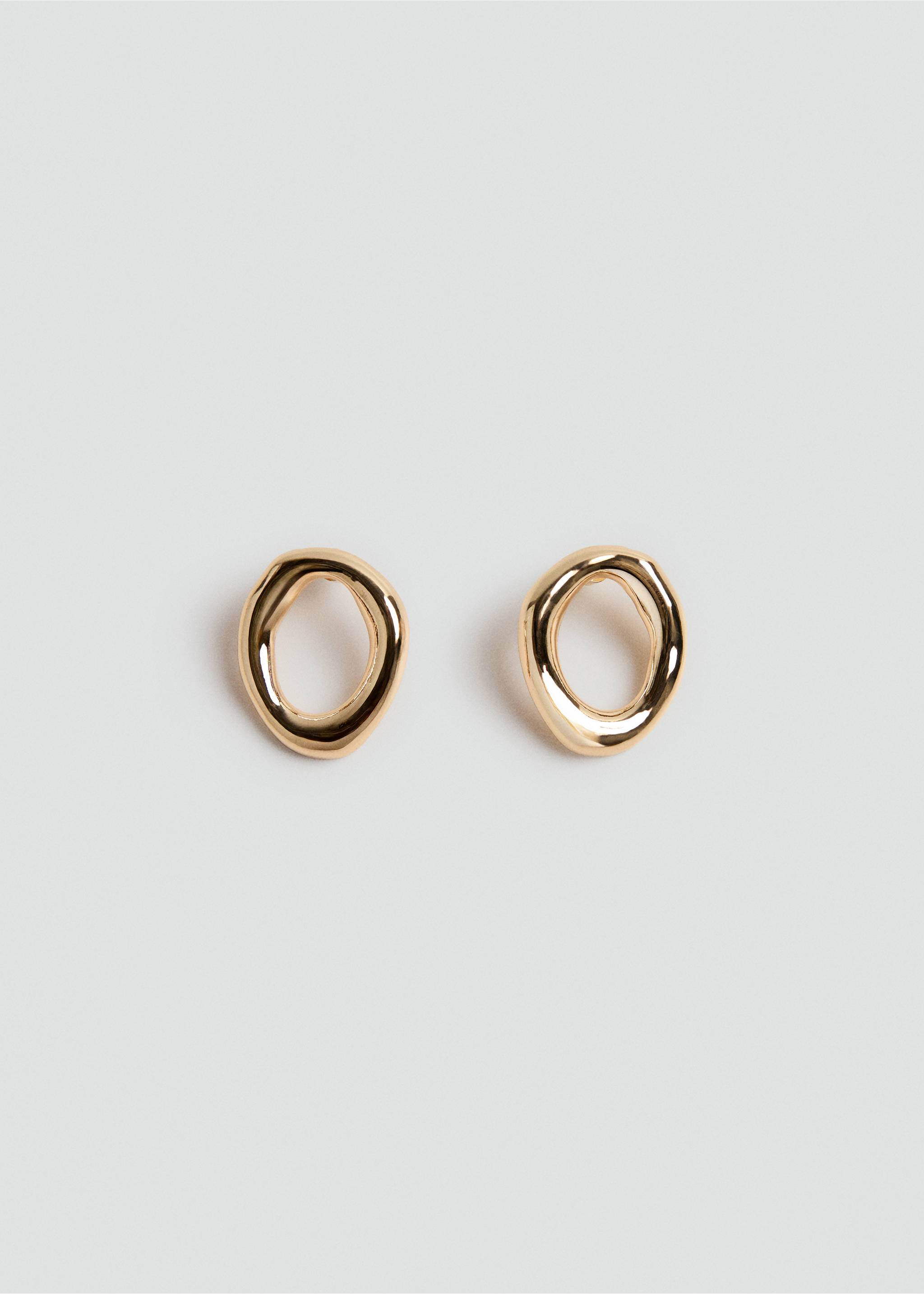 Earrings with round relief - Article without model, Gold. Ref: 37004455-00.