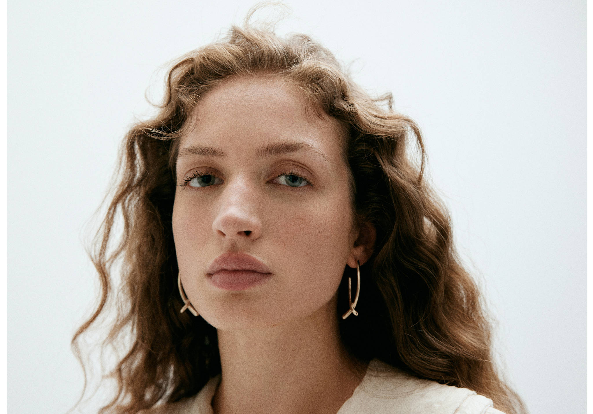 Irregular textured earrings - Panoramic plane