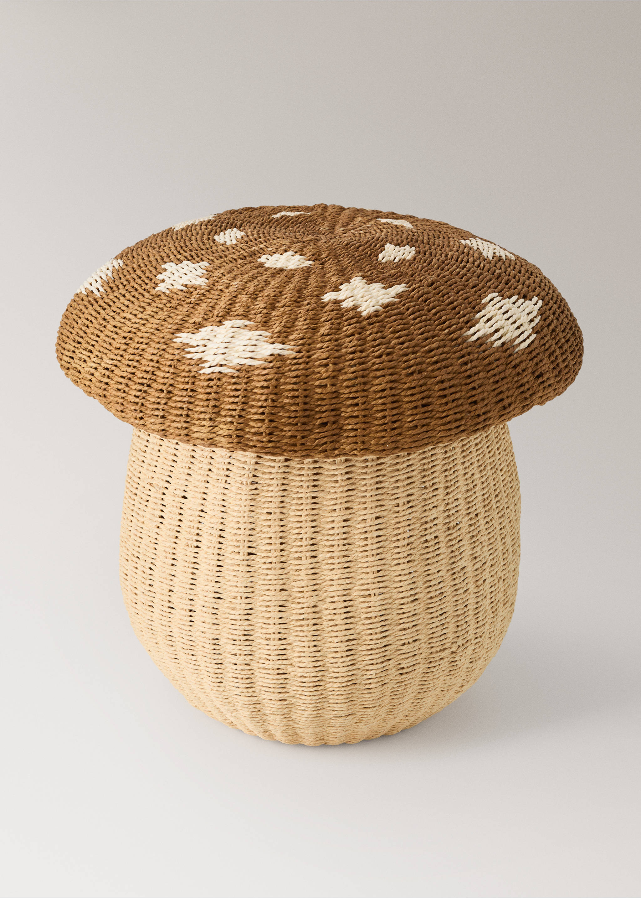 100% paper basket with animated design - Details of the article 1, Brown. Ref: 37004460-00.