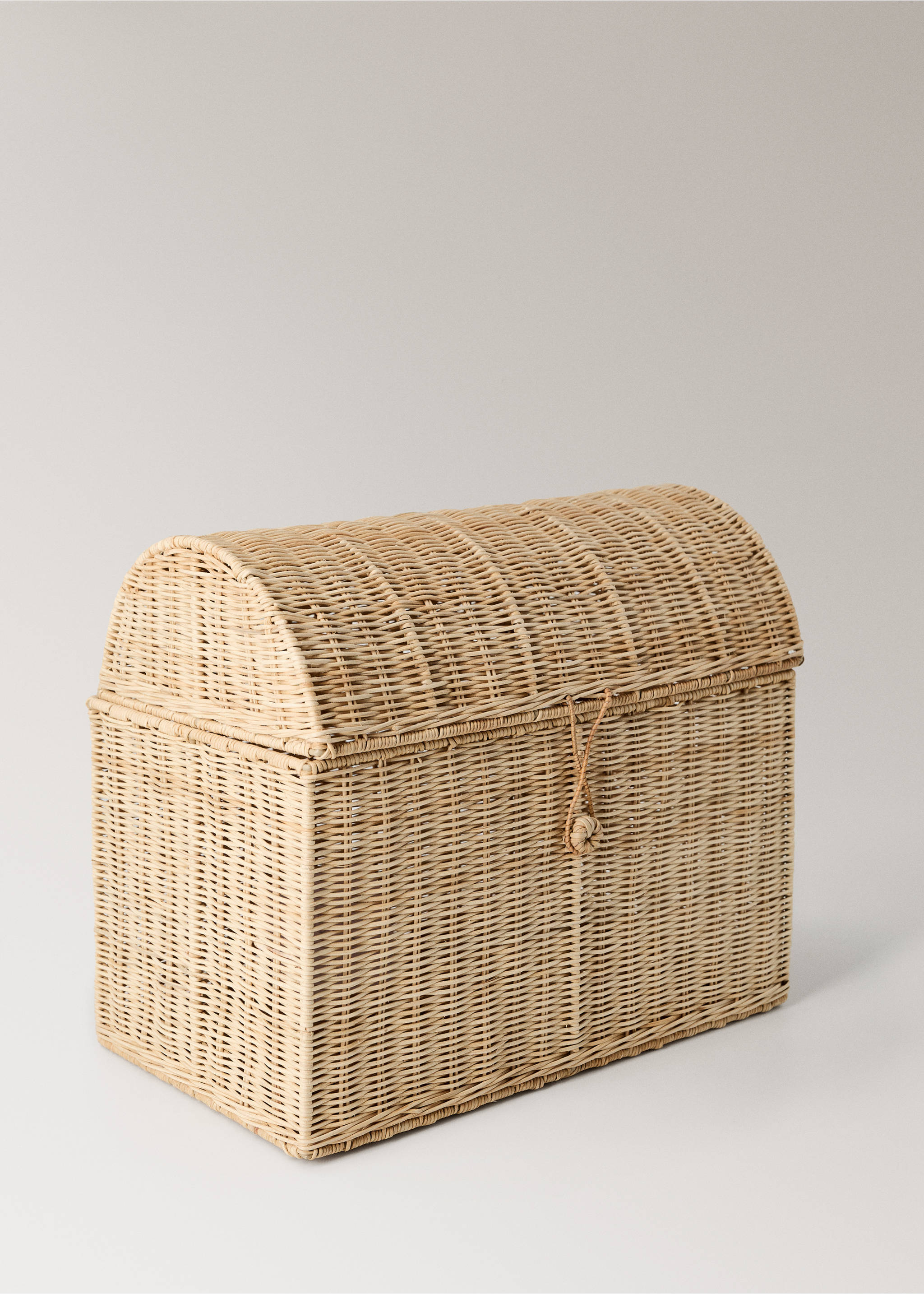 Medium rattan basket trunk - Details of the article 1, Beige. Ref: 37004466-00.