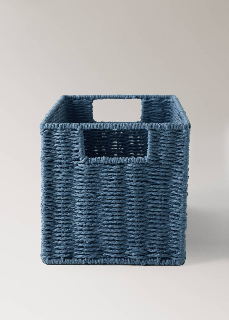 Small paper basket — Prussian Blue