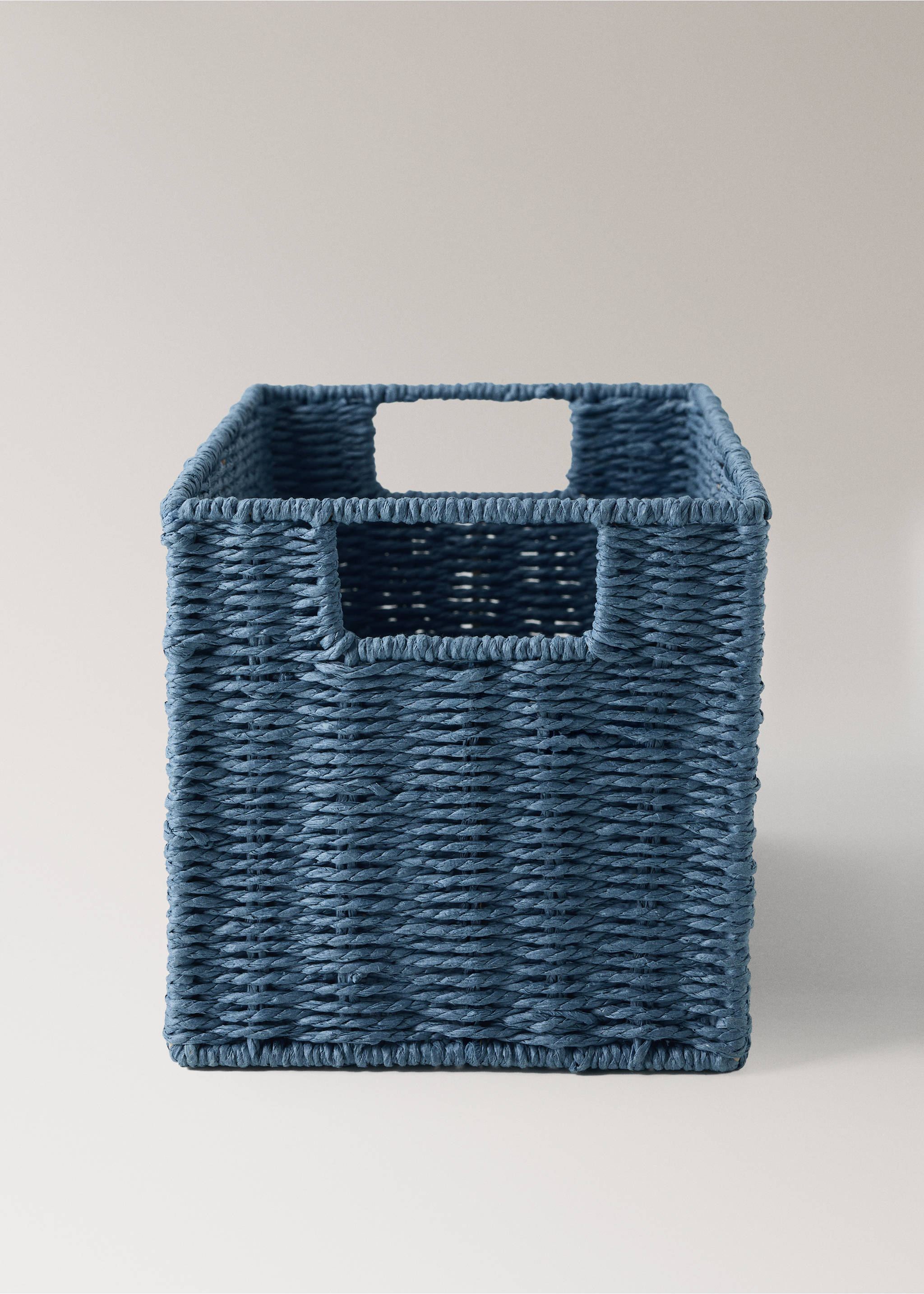 Small paper basket - Details of the article 2, Prussian Blue. Ref: 37004473-00.