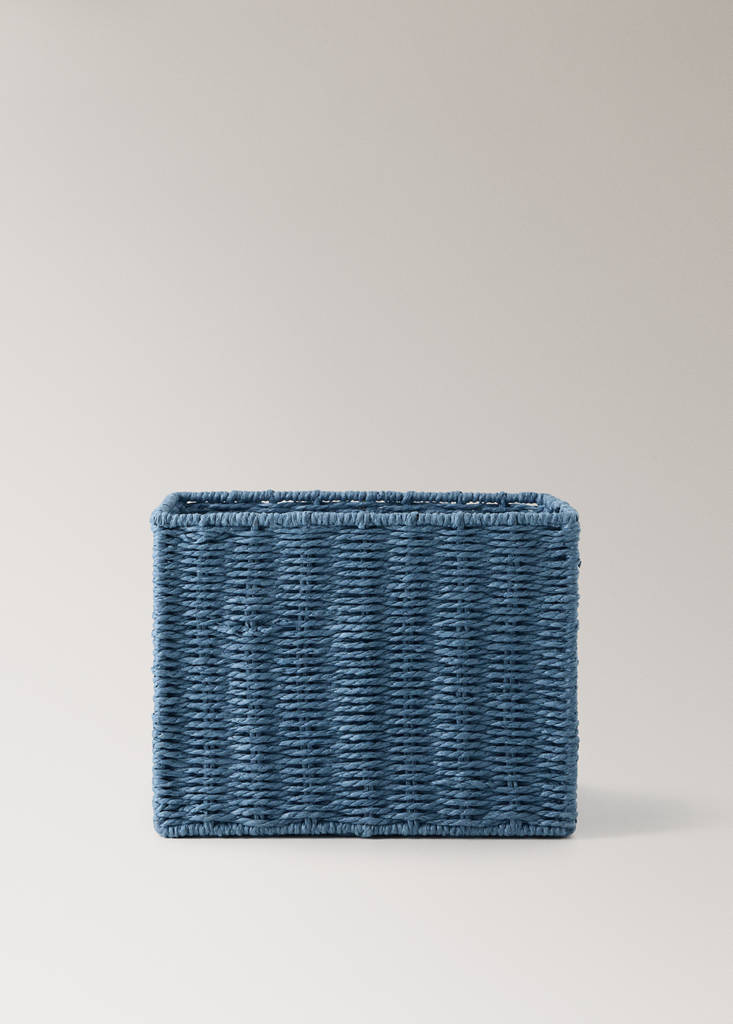Small paper basket — Prussian Blue