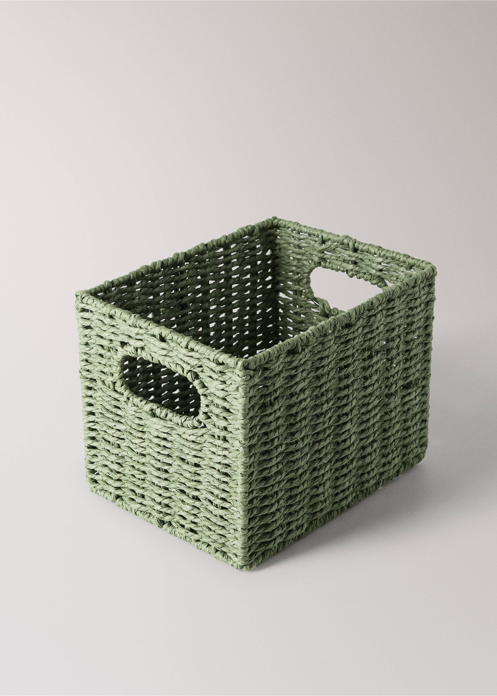Panier en papier moyen couleur - Détail de l'article 1, Vert forêt. Ref: 37004474-00.