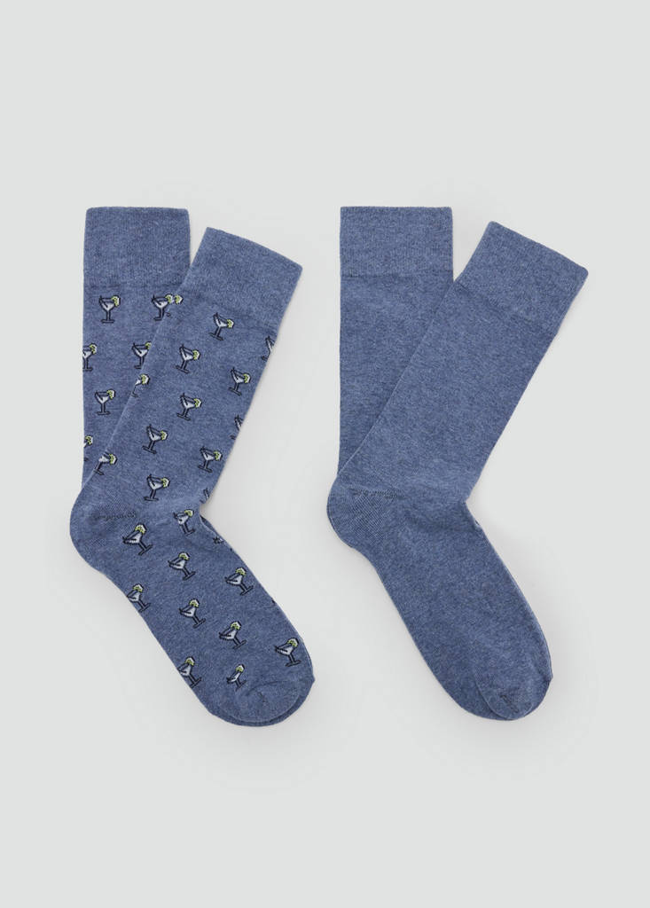 Pack of 2 combined socks — Blue