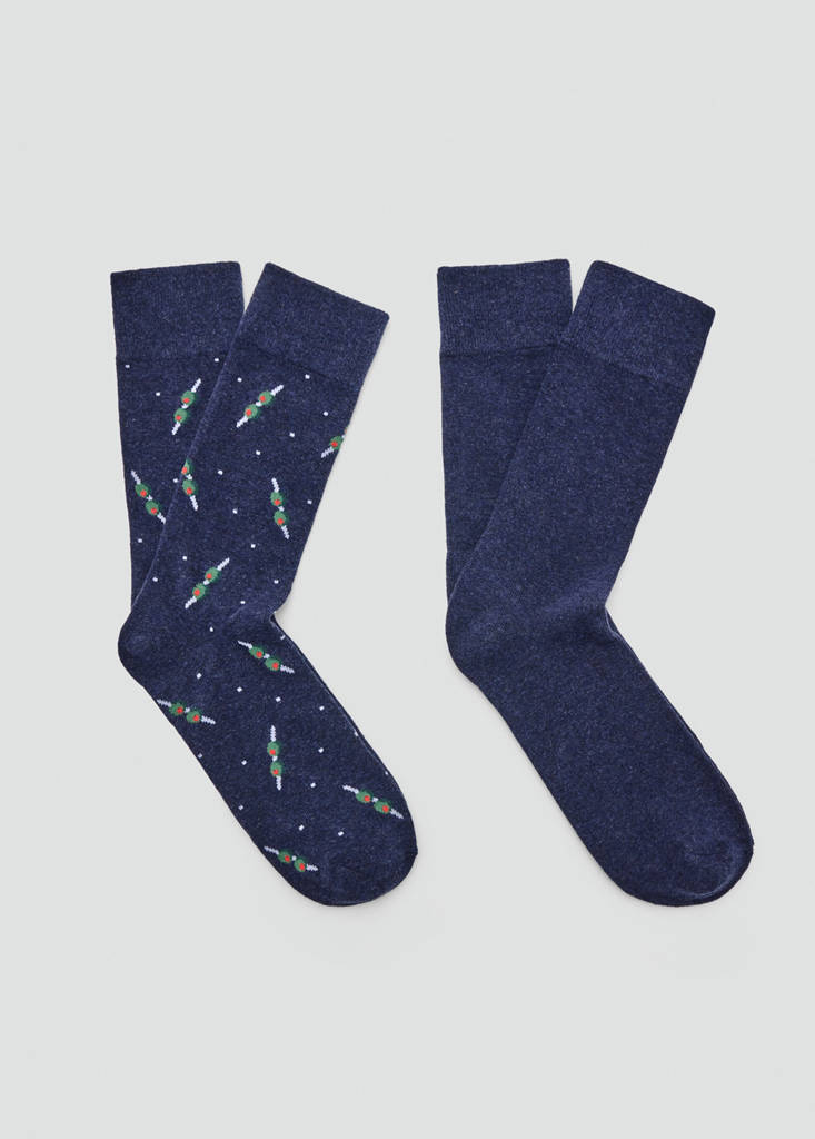 Pack of 2 combined socks — Navy