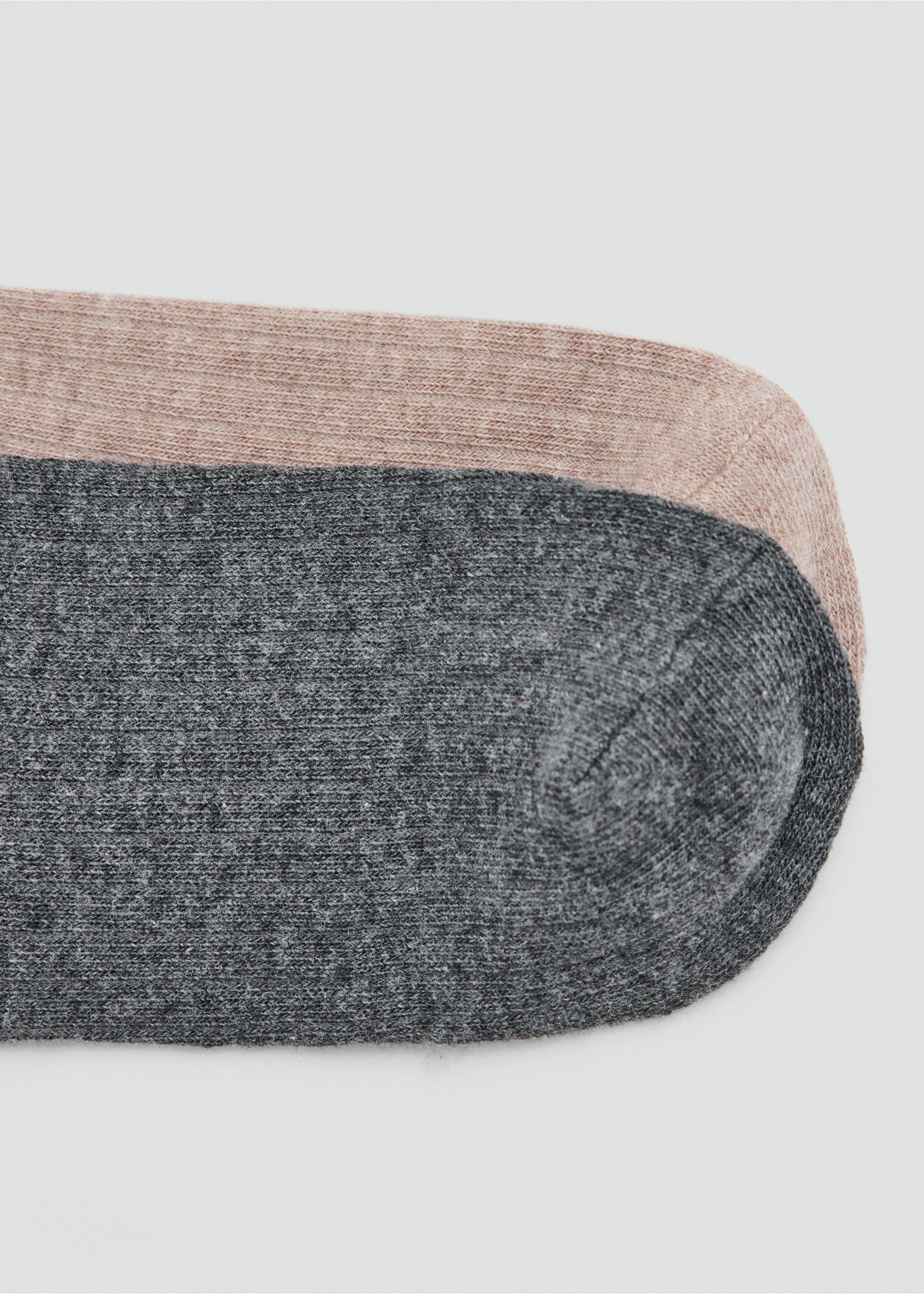 2 pack bicolour socks - Details of the article 0, Grey. Ref: 37004779-00.