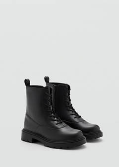 Bovine leather lace-up ankle boot — Black 2