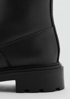 Bovine leather lace-up ankle boot — Black 3