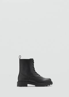 Bovine leather lace-up ankle boot — Black 1
