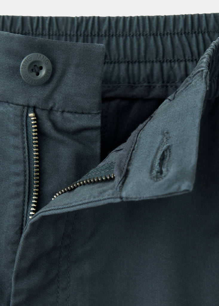 Straight cargo trousers — Navy