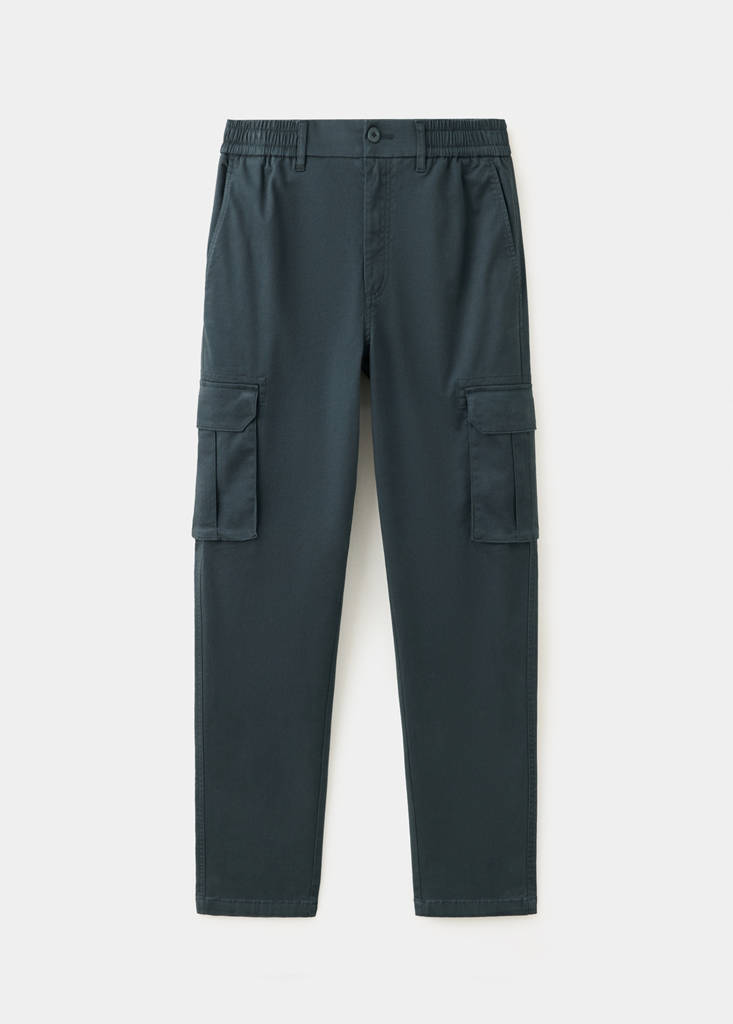 Straight cargo trousers — Navy