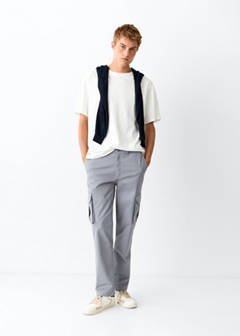 Straight cargo trousers — Grey 2