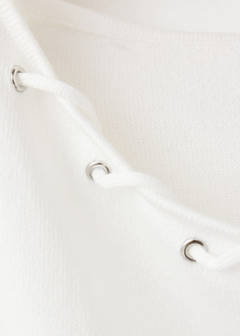 Knitted jumper with neck detail — White 6
