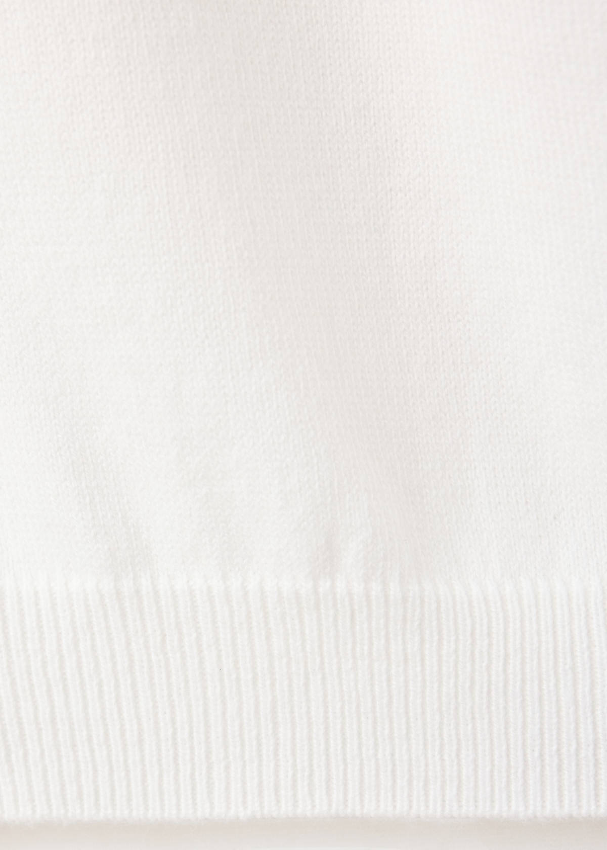 Knitted jumper with neck detail — White