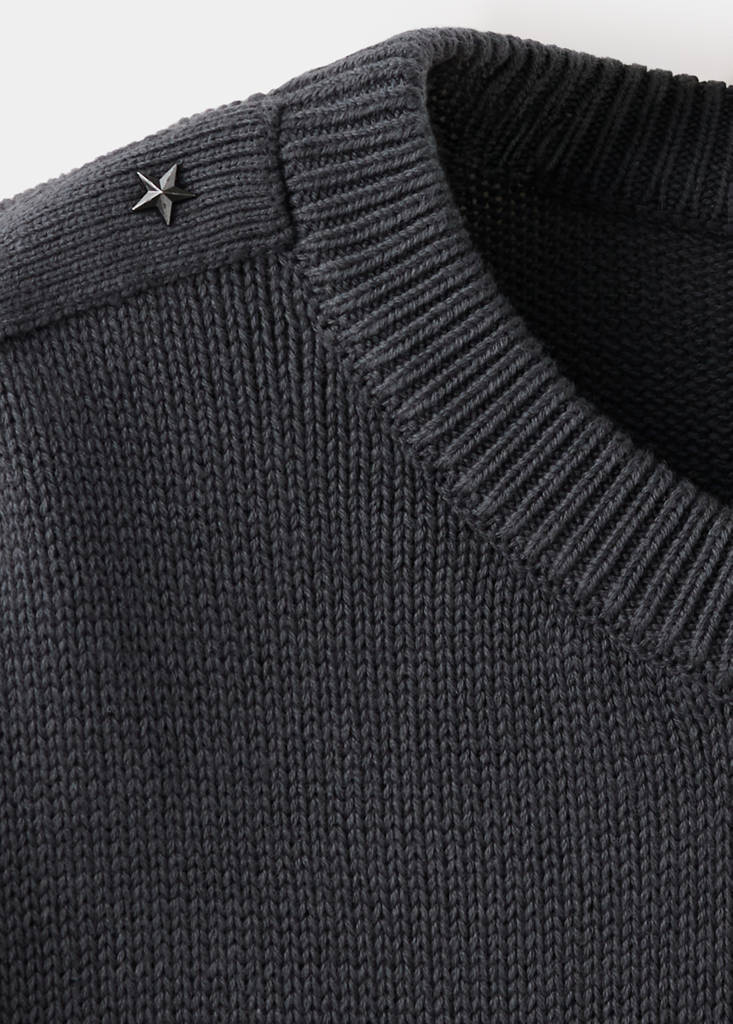 Oversized star-studded jumper — Charcoal