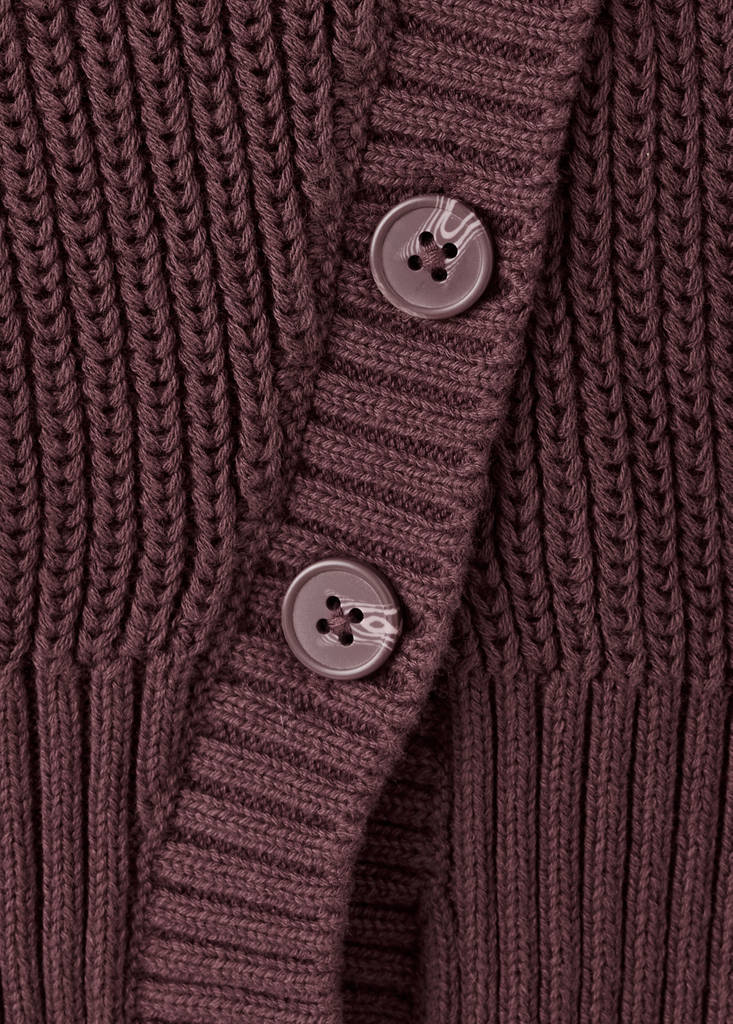 Knit sweater with cut-out detail — Burgundy