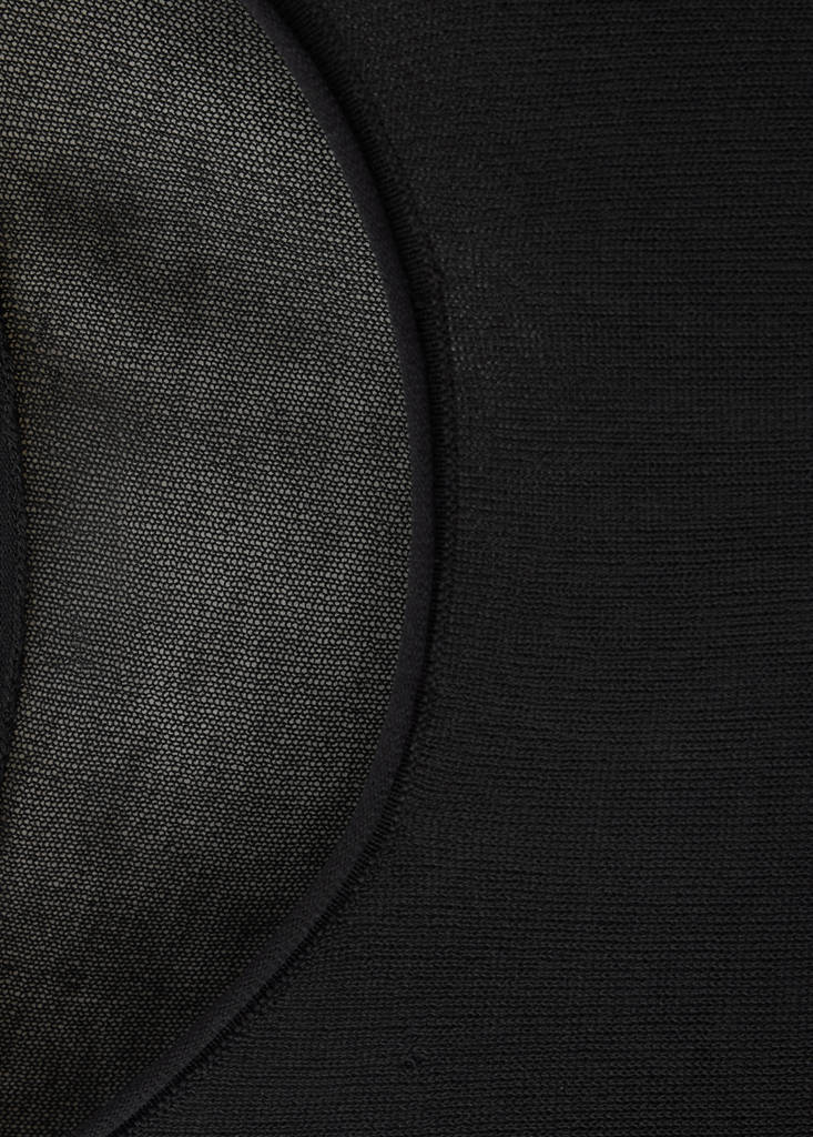 Fine knit semi-transparent jumper — Black