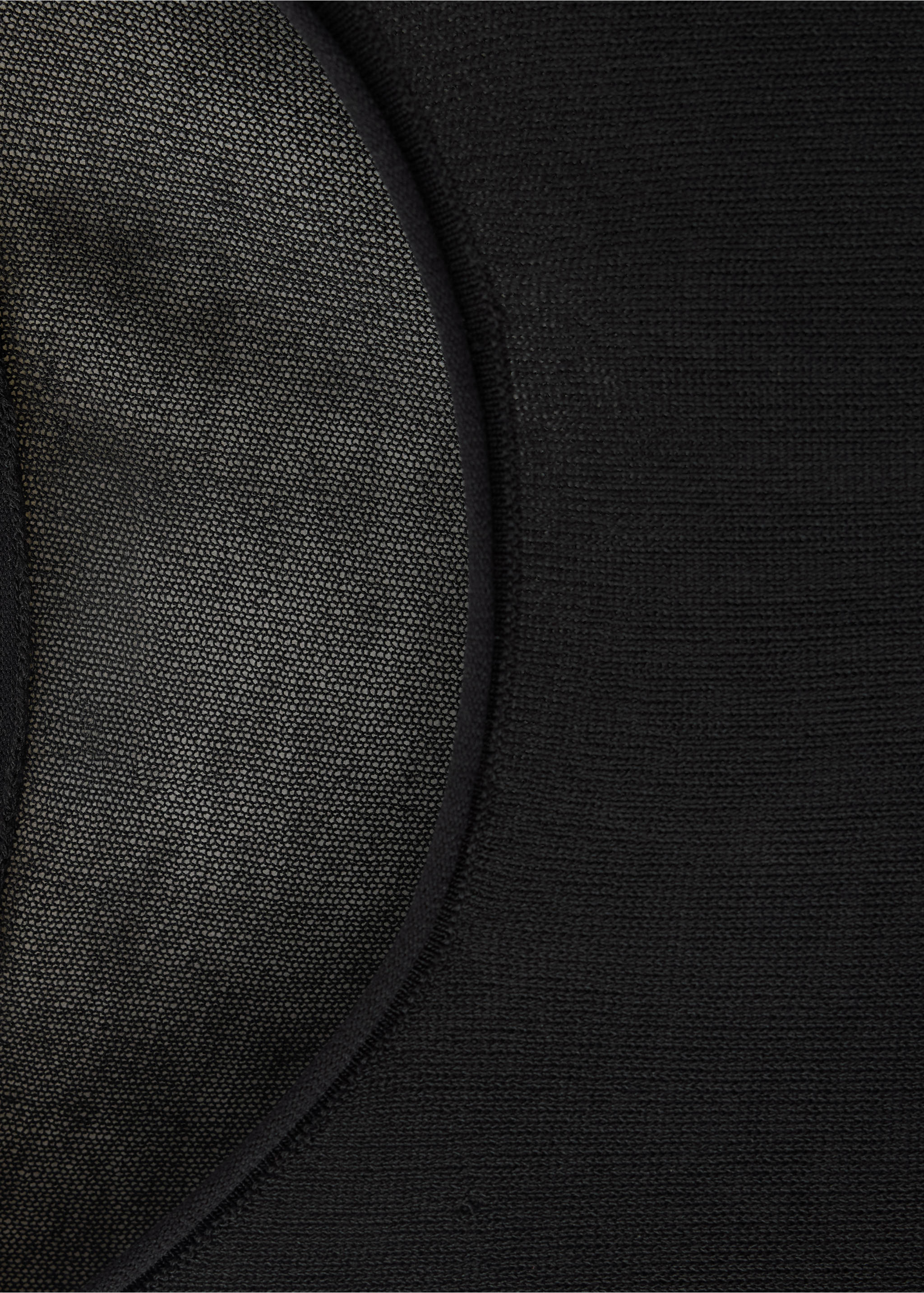 Fine knit semi-transparent jumper - Details of the article 8, Black. Ref: 37004793-00.