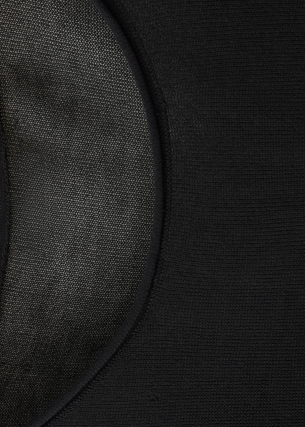 Fine knit semi-transparent jumper — Black