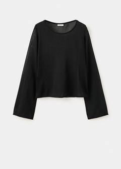 Fine knit semi-transparent jumper — Black 4