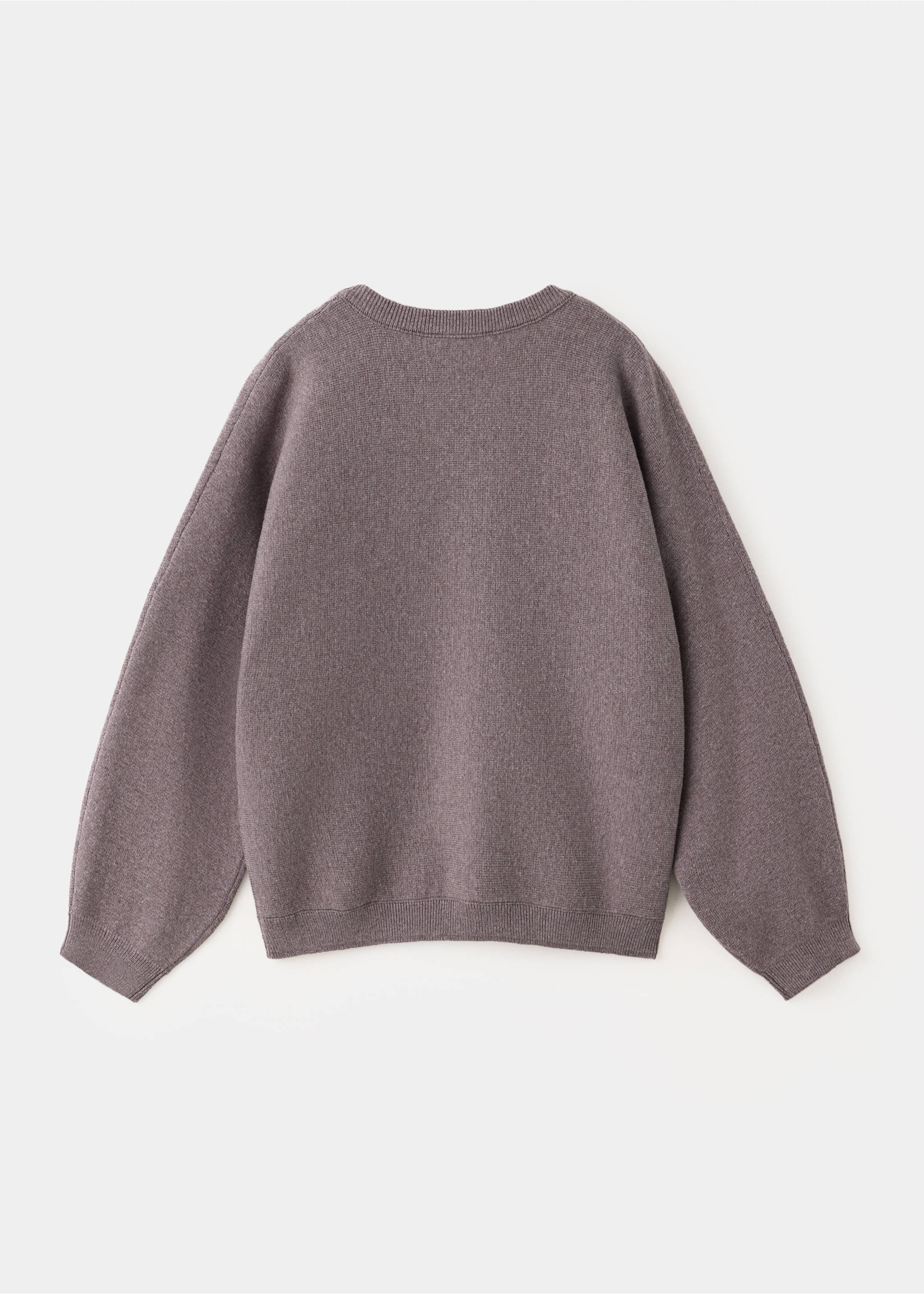 Knitted jumper with seam detail - Reverse of the article, Blackberry. Ref: 37004794-00.