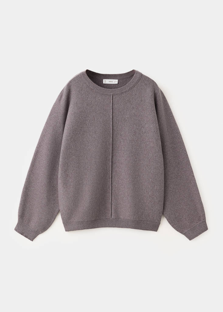 Knitted jumper with seam detail — Blackberry
