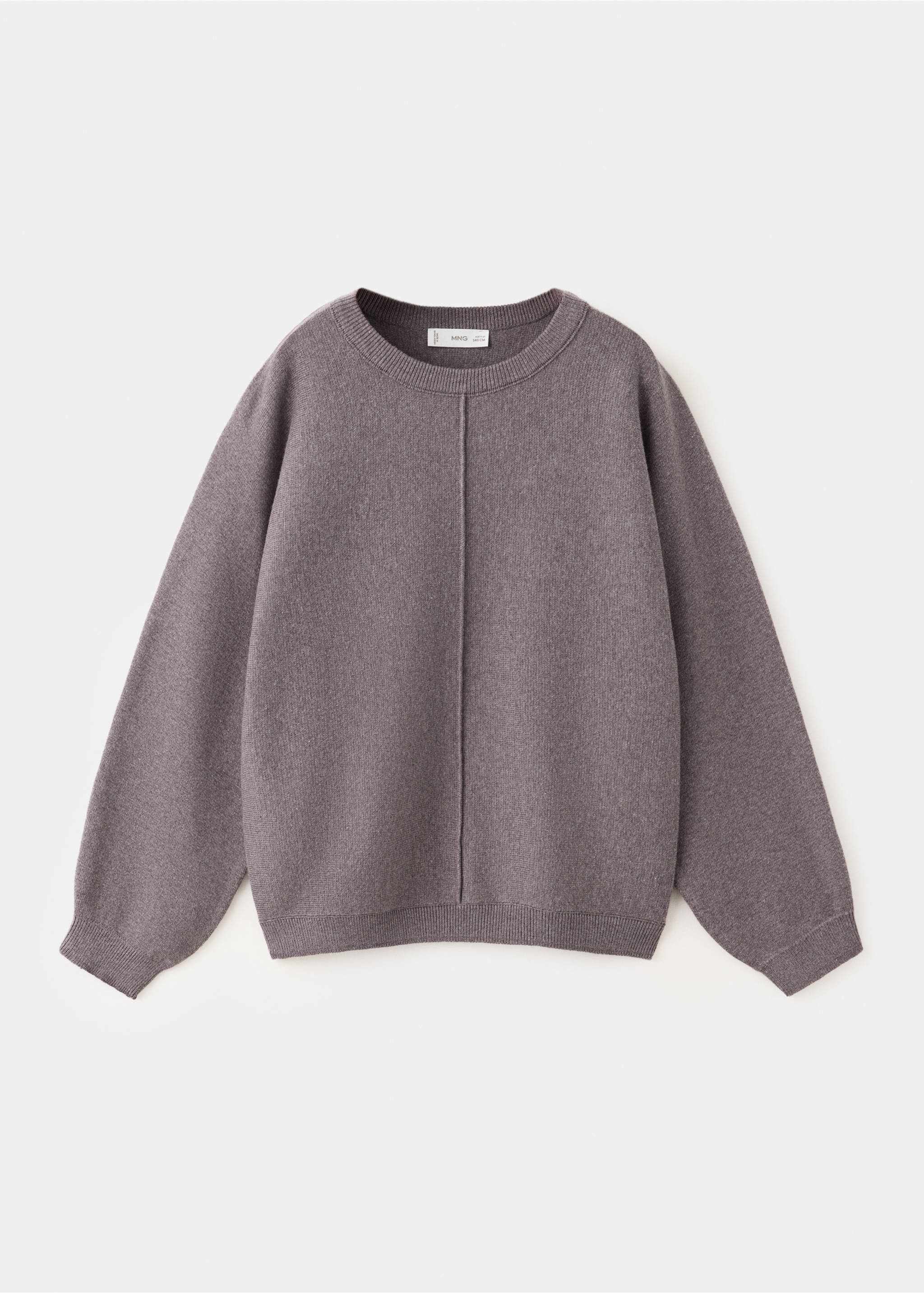 Knitted jumper with seam detail - Article without model, Blackberry. Ref: 37004794-00.