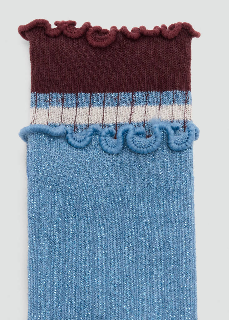 Pack of 2 ribbed striped socks — Maroon