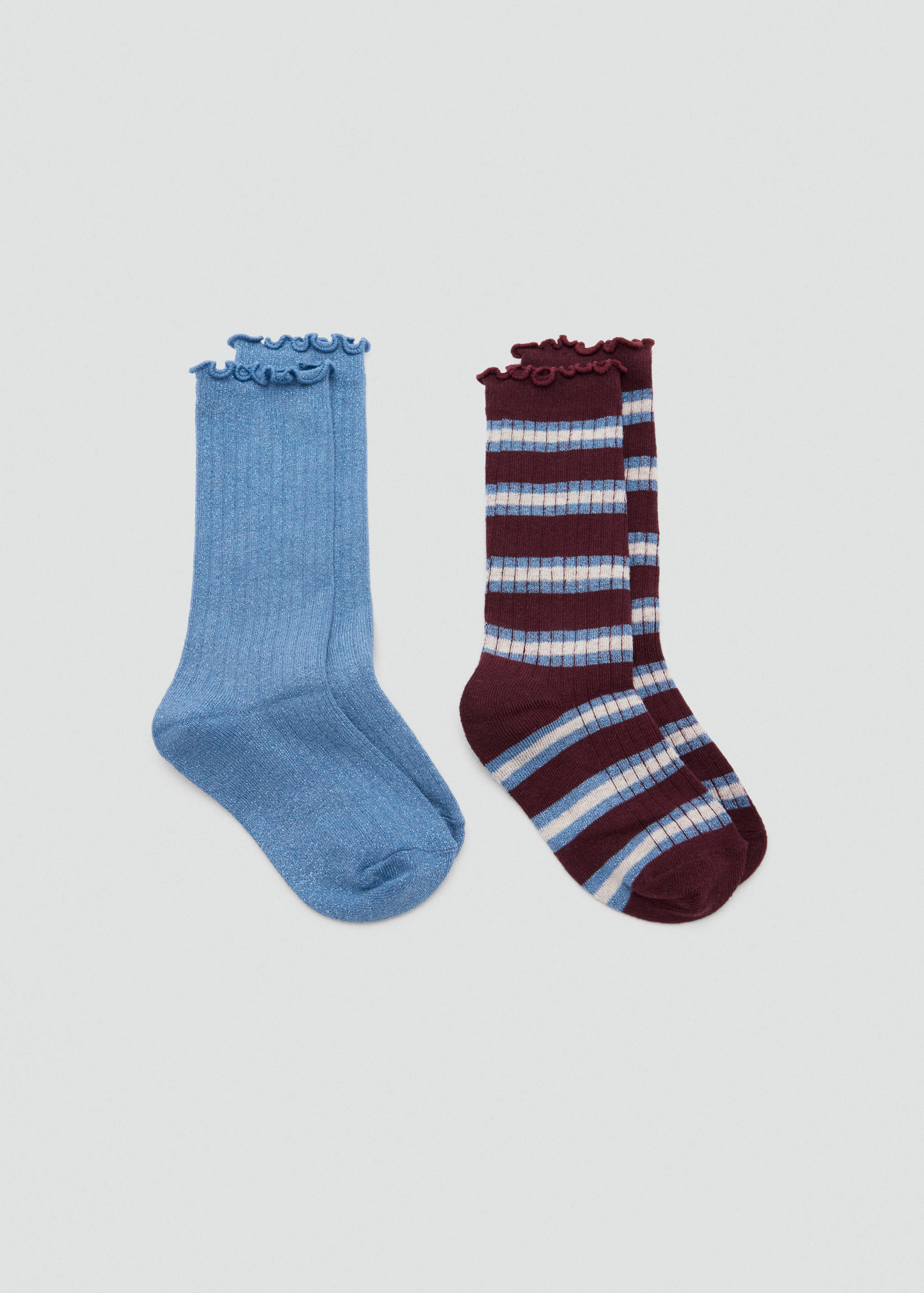 Pack of 2 ribbed striped socks - Article without model