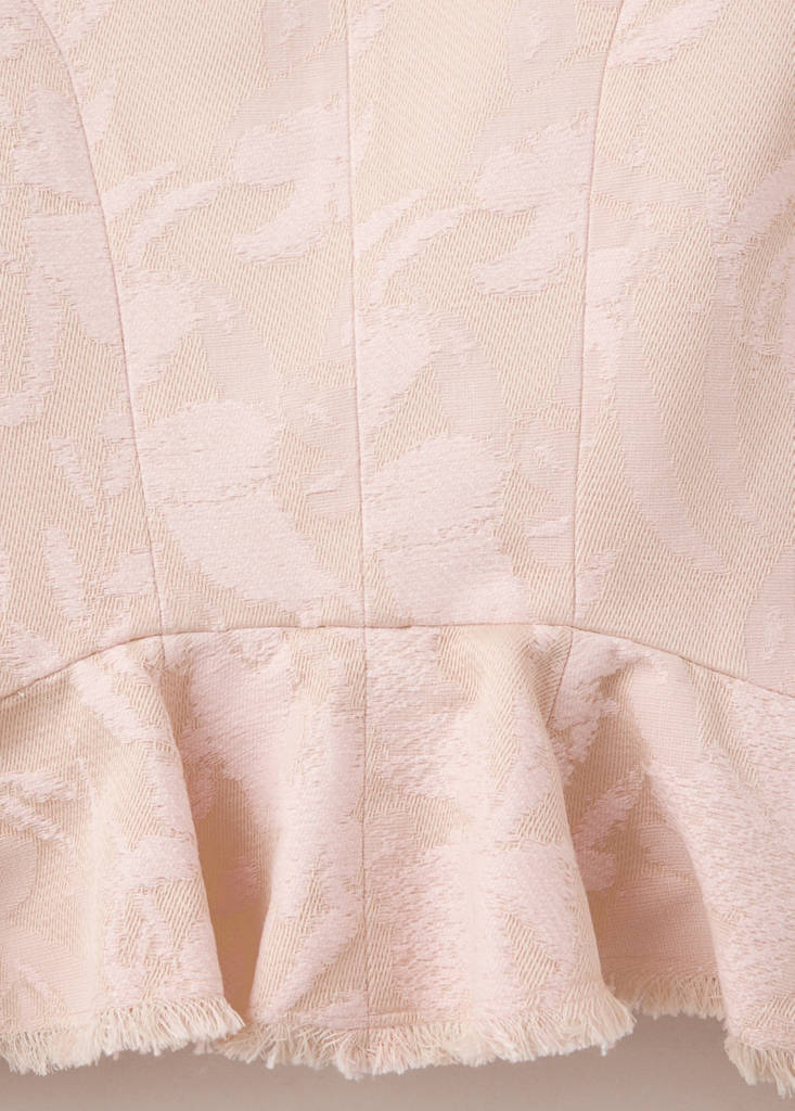 Jacquard jacket with frogging closures — Pink