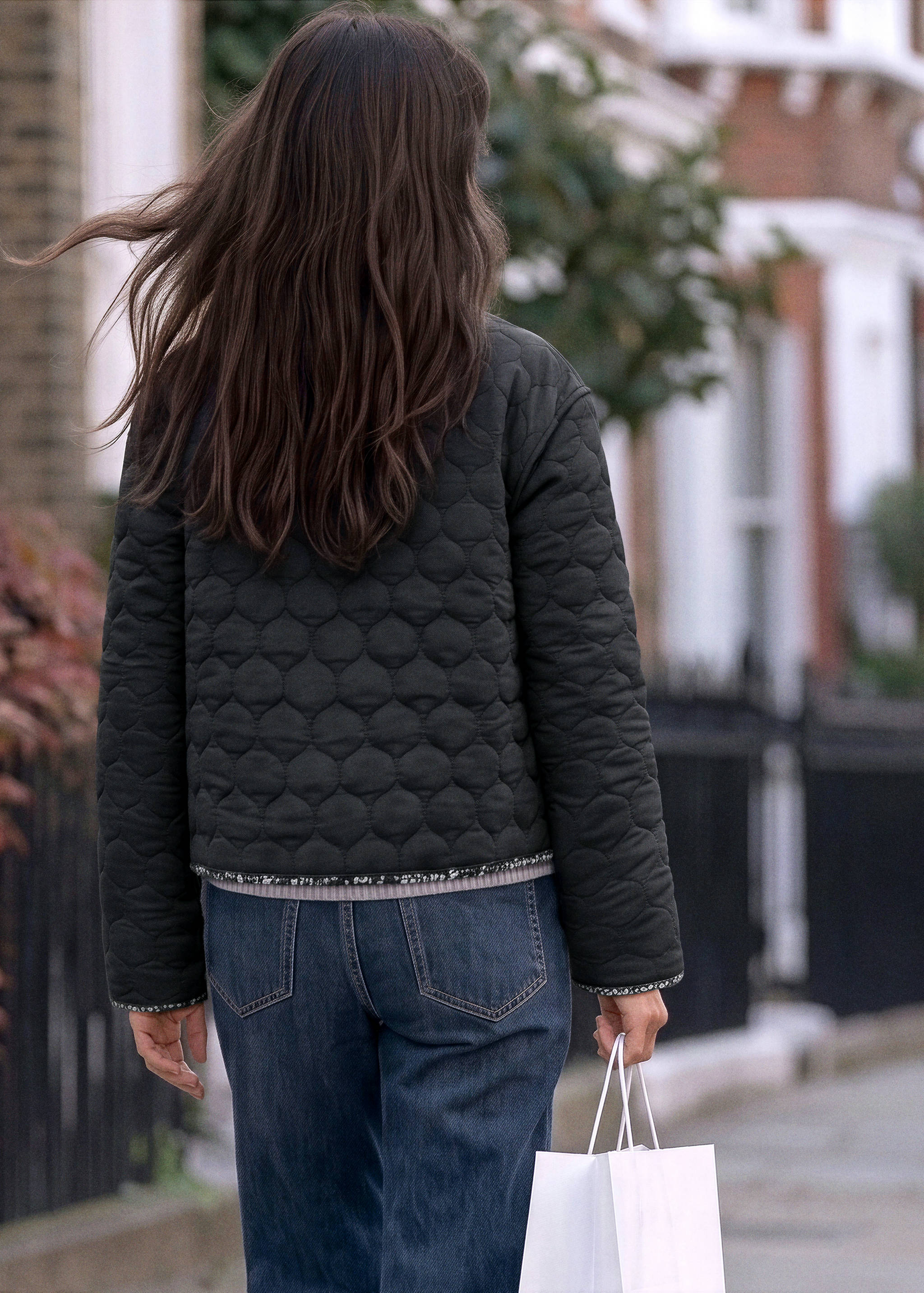 Jaqueta reversible embuatada estampada - Revers de l'article