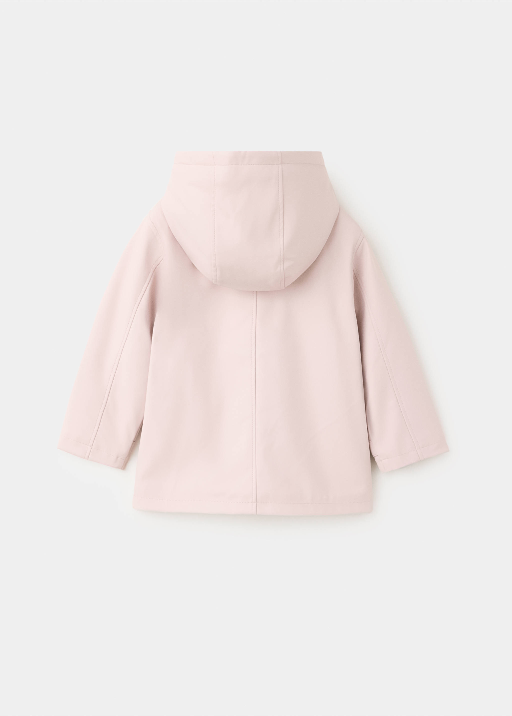 Rubberised jacket with hood - Reverse of the article, Pink. Ref: 37005155-00.