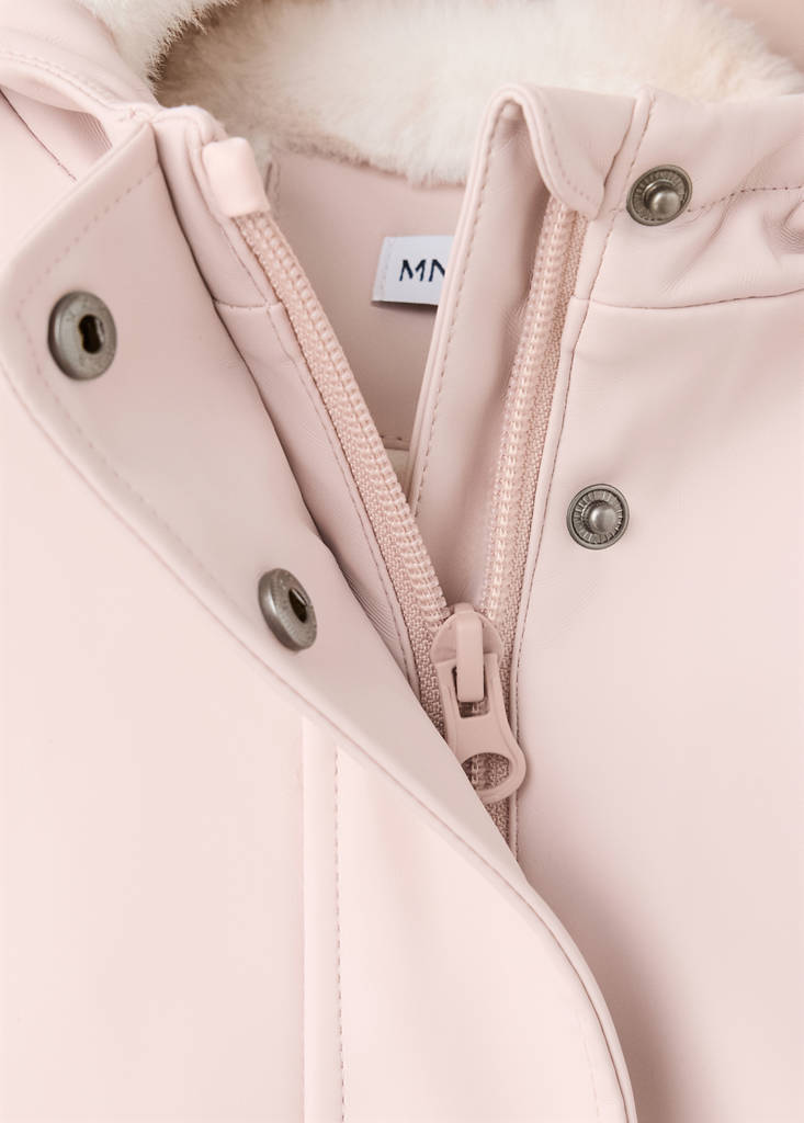 Rubberised jacket with hood — Pink