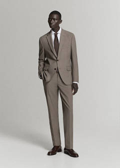 London regular-fit suit jacket — Medium Brown 2