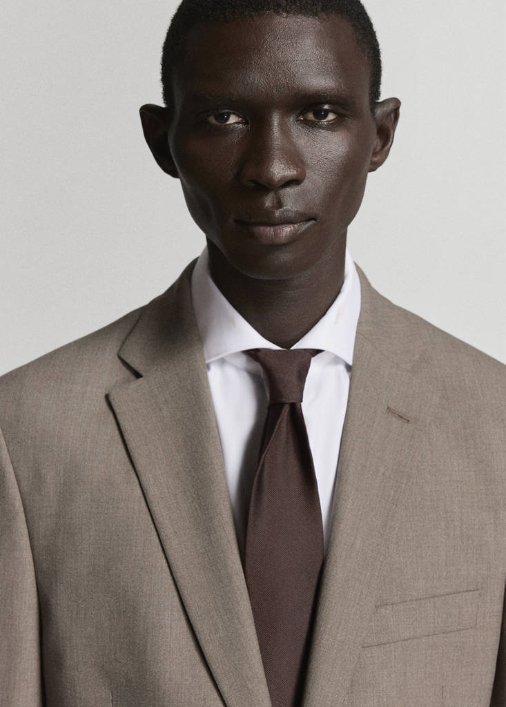 London regular-fit suit jacket — Medium Brown
