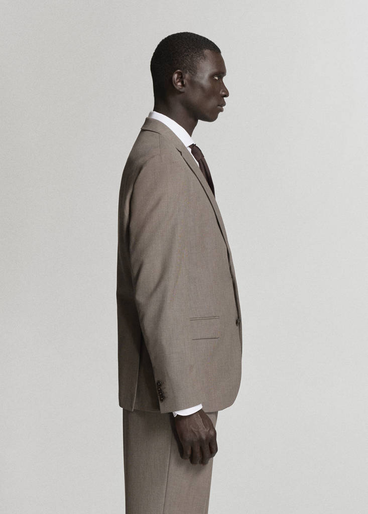 London regular-fit suit jacket — Medium Brown