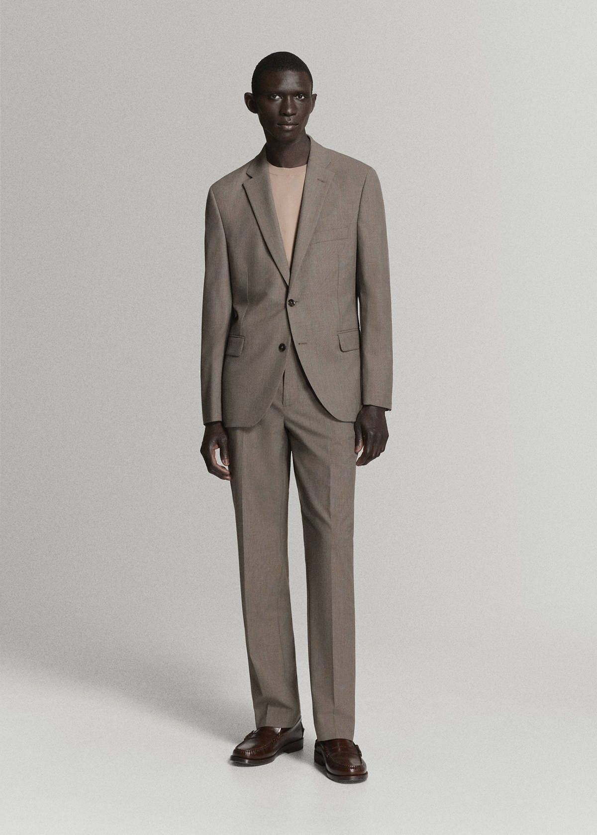 London regular-fit suit jacket — Medium Brown