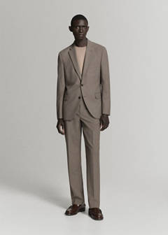 London regular-fit suit jacket — Medium Brown 12